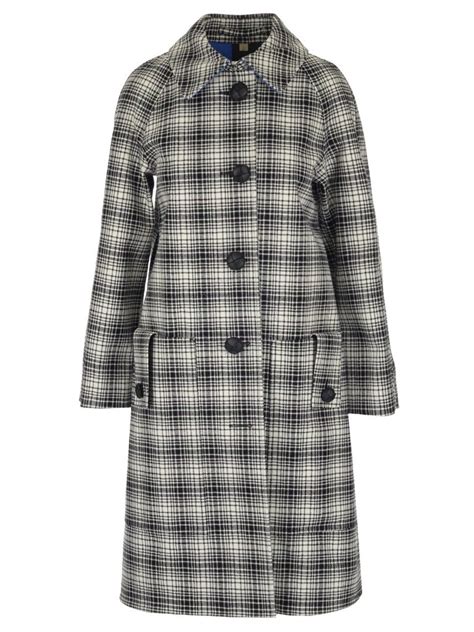 burberry walkden check wool coat|Mid.